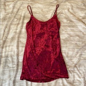 Red velvet dress
